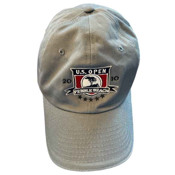 US Open Golf Hat Cap 2010 Pebble Beach 110th USGA Member Adjustable Gray - Picture 2 of 8